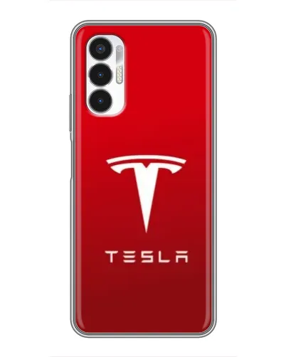 Чехол для TECNO POVA 3 (LF7n) с картинкой «Tesla Red Classic»