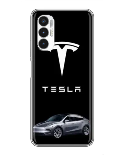 Чехол для TECNO POVA 3 (LF7n) с картинкой «Tesla Model Y»