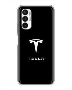 Чехол для TECNO POVA 3 (LF7n) с картинкой «Tesla White Logo» Чехол для TECNO POVA 3 (LF7n) с картинкой «Tesla White Logo»