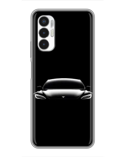 Чехол для TECNO POVA 3 (LF7n) с картинкой «Фары Tesla Night»