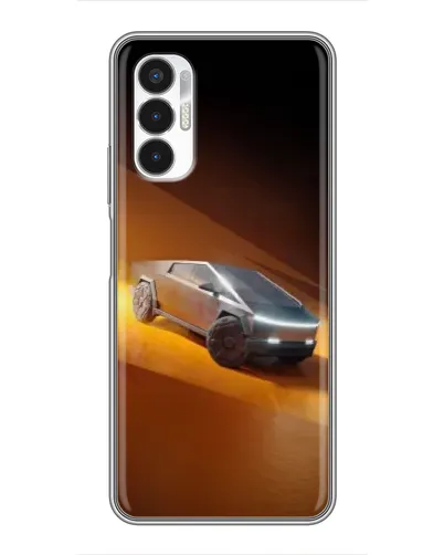 Чехол для TECNO POVA 3 (LF7n) с картинкой «Cybertruck в пустыне»