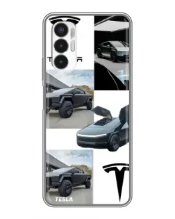 Чехол для TECNO POVA 3 (LF7n) с картинкой «Коллаж Cybertruck Tesla» Чехол для TECNO POVA 3 (LF7n) с картинкой «Коллаж Cybertruck Tesla»