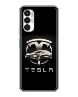 Чехол для TECNO POVA 3 (LF7n) с картинкой «Tesla — серебристое авто» Чехол для TECNO POVA 3 (LF7n) с картинкой «Tesla — серебристое авто»