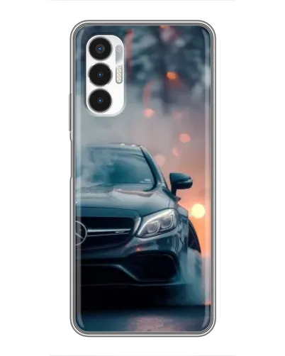 Чехол для TECNO POVA 3 (LF7n) с картинкой «Mercedes — ночной город»