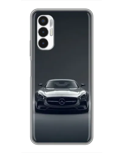Чехол для TECNO POVA 3 (LF7n) с картинкой «Mercedes на черном»