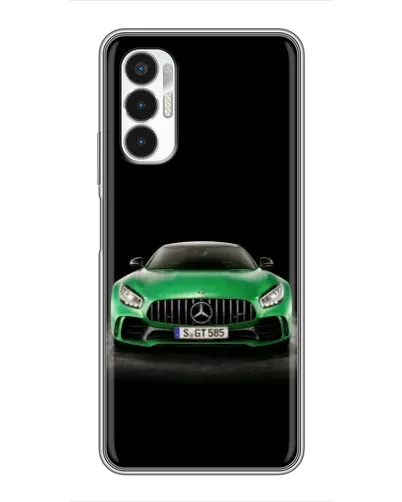 Чехол для TECNO POVA 3 (LF7n) с картинкой «Mercedes — неоновый лого»