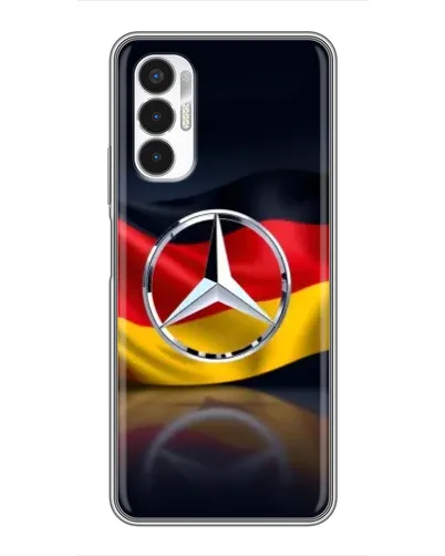 Чехол для TECNO POVA 3 (LF7n) с картинкой «Mercedes — флаг Германии»