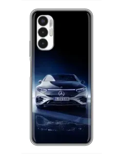 Чехол для TECNO POVA 3 (LF7n) с картинкой «Ночной Mercedes EQ»