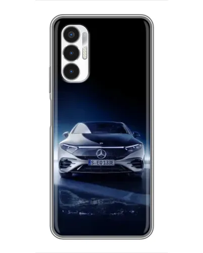 Чехол для TECNO POVA 3 (LF7n) с картинкой «Ночной Mercedes EQ»