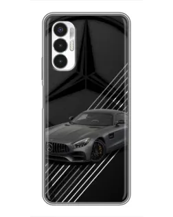 Чехол для TECNO POVA 3 (LF7n) с картинкой «Mercedes AMG — графика»