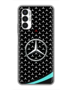 Чехол для TECNO POVA 3 (LF7n) с картинкой «Mercedes — бирюзовый акцент»