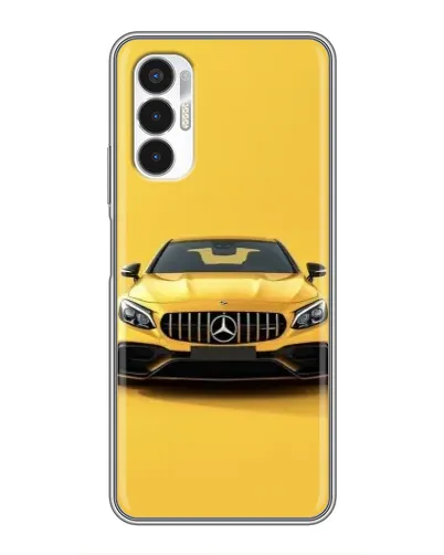 Чехол для TECNO POVA 3 (LF7n) с картинкой «Желтый Mercedes GT»
