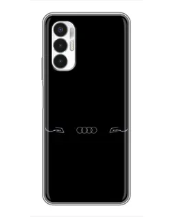 Чехол для TECNO POVA 3 (LF7n) с картинкой «Audi — световой подпись»