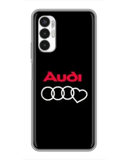 Чехол для TECNO POVA 3 (LF7n) с картинкой «Логотип Audi Heart»