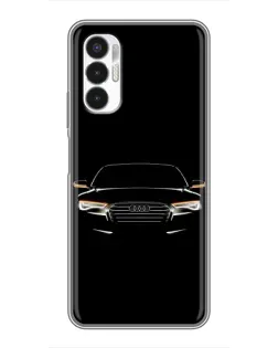 Чехол для TECNO POVA 3 (LF7n) с картинкой «Audi — ночной контур»