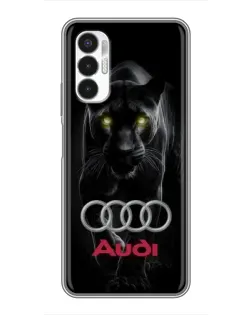 Чехол для TECNO POVA 3 (LF7n) с картинкой «Пантера и Audi»