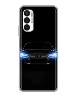 Чехол для TECNO POVA 3 (LF7n) с картинкой «Audi в неоне»