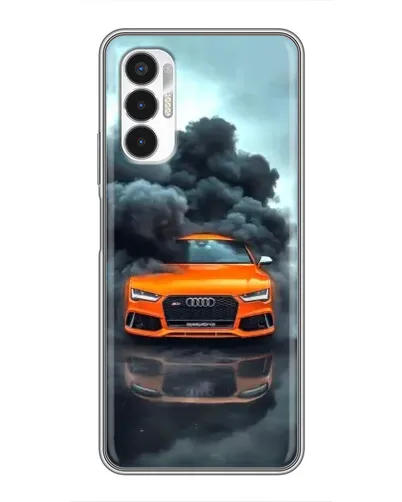 Чехол для TECNO POVA 3 (LF7n) с картинкой «Audi в облаках дыма»