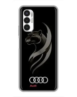 Чехол для TECNO POVA 3 (LF7n) с картинкой «Графика — пантера и Audi»