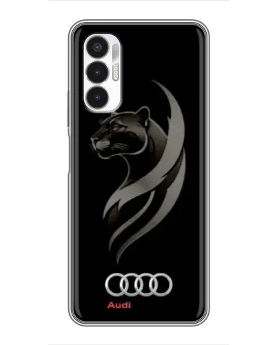 Чехол для TECNO POVA 3 (LF7n) с картинкой «Графика — пантера и Audi»
