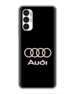 Чехол для TECNO POVA 3 (LF7n) с картинкой «Audi — золотой логотип»