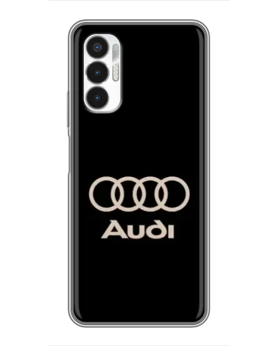 Чехол для TECNO POVA 3 (LF7n) с картинкой «Audi — золотой логотип»