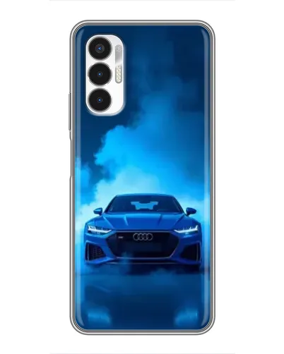 Чехол для TECNO POVA 3 (LF7n) с картинкой «Audi — голубая энергия»