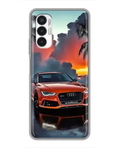 Чехол для TECNO POVA 3 (LF7n) с картинкой «Audi — закат»