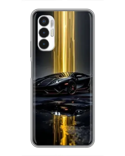 Чехол для TECNO POVA 3 (LF7n) с картинкой «Ночной Lamborghini драйв»