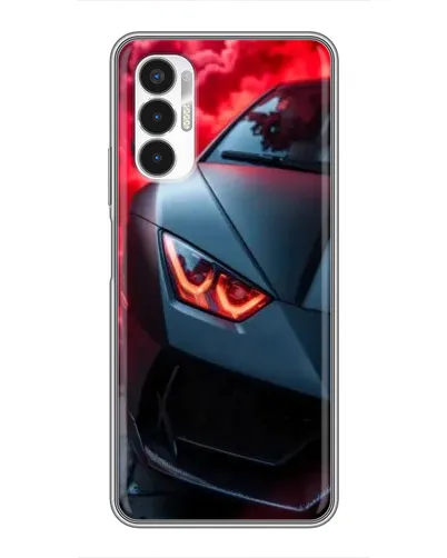 Чехол для TECNO POVA 3 (LF7n) с картинкой «Lamborghini красное сияние»