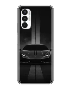 Чехол для TECNO POVA 3 (LF7n) с картинкой «Lamborghini симметрия дорог»