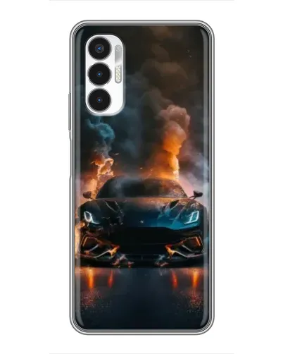 Чехол для TECNO POVA 3 (LF7n) с картинкой «Lamborghini дымная эстетика»