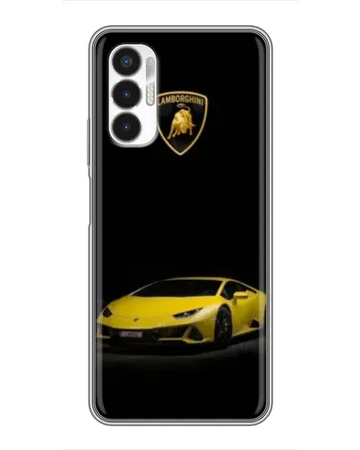 Чехол для TECNO POVA 3 (LF7n) с картинкой «Lamborghini желтый акцент»