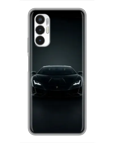 Чехол для TECNO POVA 3 (LF7n) с картинкой «Черный Lamborghini Aventador»