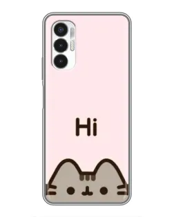 Чехол для TECNO POVA 3 (LF7n) с картинкой «Пушин говорит Hi»