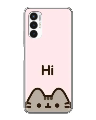Чехол для TECNO POVA 3 (LF7n) с картинкой «Пушин говорит Hi» Чехол для TECNO POVA 3 (LF7n) с картинкой «Пушин говорит Hi»
