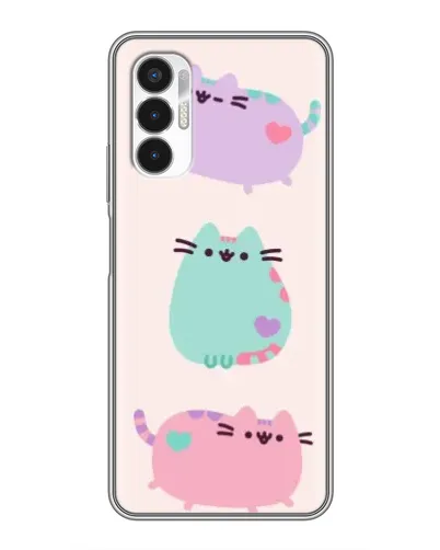 Чехол для TECNO POVA 3 (LF7n) с картинкой «Pusheen трио» Чехол для TECNO POVA 3 (LF7n) с картинкой «Pusheen трио»
