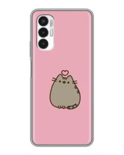 Чехол для TECNO POVA 3 (LF7n) с картинкой «Pusheen сердце»