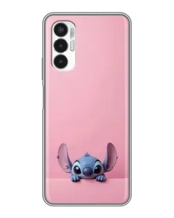 Чехол для TECNO POVA 3 (LF7n) с картинкой «Stitch выглядывает»