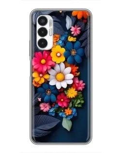 Чехол для TECNO POVA 3 (LF7n) с картинкой «Цветочная феерия»