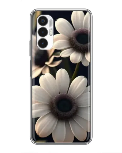 Чехол для TECNO POVA 3 (LF7n) с картинкой «Белые маргаритки макро»
