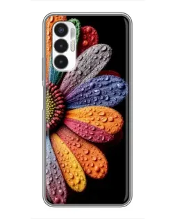 Чехол для TECNO POVA 3 (LF7n) с картинкой «Радужный цветок»