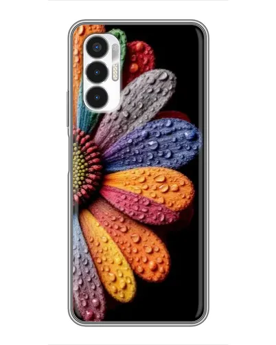Чехол для TECNO POVA 3 (LF7n) с картинкой «Радужный цветок»