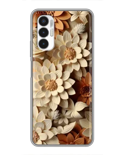 Чехол для TECNO POVA 3 (LF7n) с картинкой «Бежевый флористический декор»