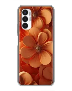 Чехол для TECNO POVA 3 (LF7n) с картинкой «Оранжевый макро цветок»