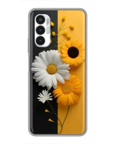 Чехол для TECNO POVA 3 (LF7n) с картинкой «Подсолнух и ромашка»
