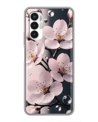 Чехол для TECNO POVA 3 (LF7n) с картинкой «Нежная сакура и капли» Чехол для TECNO POVA 3 (LF7n) с картинкой «Нежная сакура и капли»