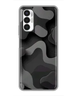 Чехол для TECNO POVA 3 (LF7n) с картинкой «Темный абстрактный камуфляж»