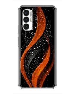 Чехол для TECNO POVA 3 (LF7n) с картинкой «Огненная звездная волна»