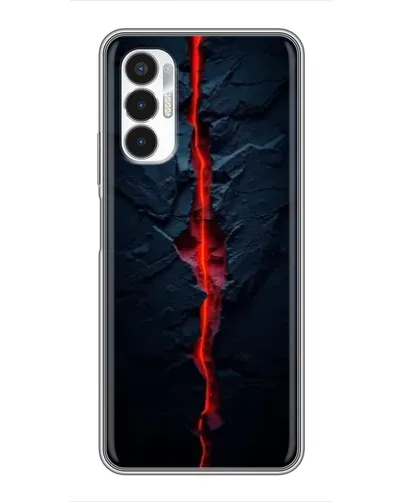 Чехол для TECNO POVA 3 (LF7n) с картинкой «Kрасная лавовая трещина»